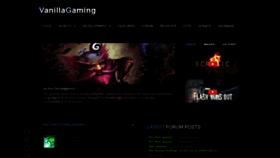 What Vanillagaming.org website looks like in 2024 