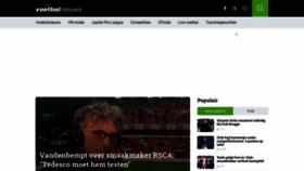 What Voetbalnieuws.be website looks like in 2024 