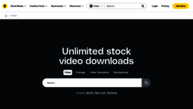 What Videoblocks.com website looks like in 2024 