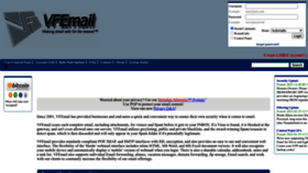 What Vfemail.net website looks like in 2024 