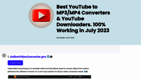 What Video2mp3.net website looks like in 2024 
