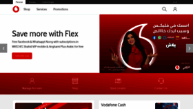 What Vodafone.com.eg website looks like in 2024 