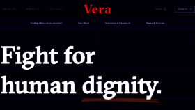 What Vera.org website looks like in 2024 