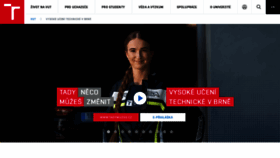 What Vut.cz website looked like in 2024 (1 year ago)