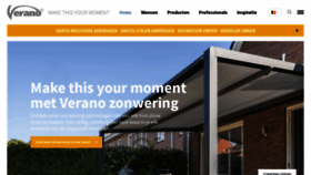 What Verano.be website looks like in 2024 