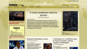 What Voltairenet.org website looks like in 2024 