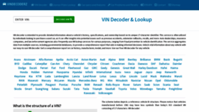What Vindecoderz.com website looked like in 2024 (1 year ago)