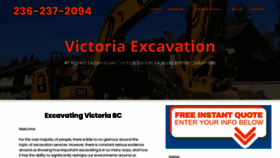 What Victoriaexcavation.com website looks like in 2024 