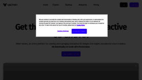 What Vectary.com website looked like in 2024 (1 year ago)