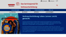 What Verbraucherbildung.de website looks like in 2024 