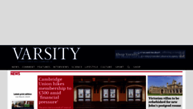 What Varsity.co.uk website looks like in 2024 