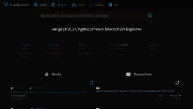 What Verge-blockchain.info website looks like in 2024 