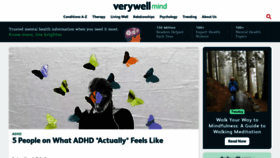What Verywellmind.com website looks like in 2024 