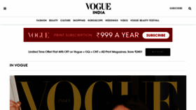 What Vogue.in website looks like in 2024 