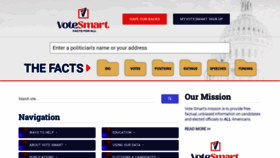 What Votesmart.org website looks like in 2024 