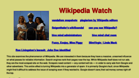 What Wikipedia-watch.org website looked like in 2011 (12 years ago)