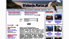 What Wakacjemorze.pl website looked like in 2011 (12 years ago)