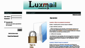 What Webmail.luxmail.com website looked like in 2011 (13 years ago)