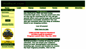 What Wepaid.com website looked like in 2011 (13 years ago)