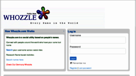 What Whozzle.com website looked like in 2011 (13 years ago)