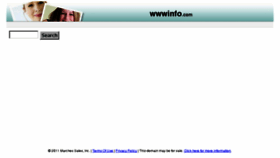 What Wwwinfo.com website looked like in 2011 (13 years ago)