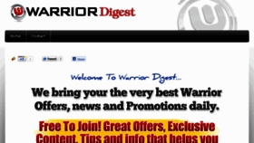 What Warriordigest.com website looked like in 2012 (12 years ago)