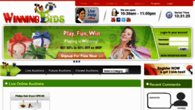 What Winningbids.com website looked like in 2012 (12 years ago)