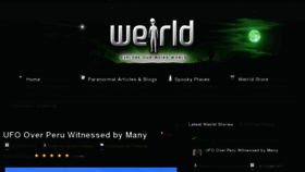 What Weirld.com website looked like in 2012 (12 years ago)