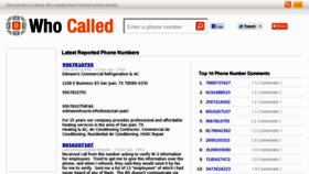 What Whocalled.net website looked like in 2012 (12 years ago)