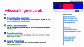 What Whoscallingme.co.uk website looked like in 2012 (12 years ago)