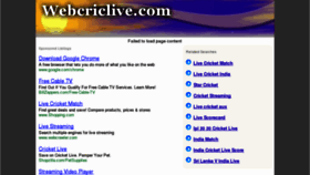 What Webcriclive.com website looked like in 2012 (14 years ago)