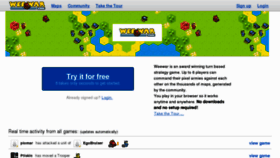 What Weewar.com website looked like in 2012 (11 years ago)