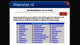 What Webstat.nl website looked like in 2012 (11 years ago)