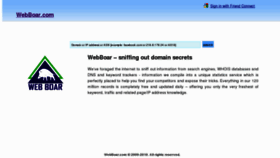 What Webboar.com website looked like in 2012 (11 years ago)