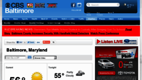 What Weather.wjz.com website looked like in 2012 (11 years ago)