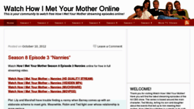 What Watchhowimetyourmother.com website looked like in 2012 (11 years ago)