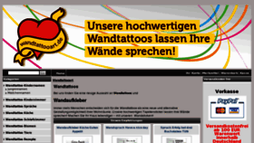 What Wandtattooart.de website looked like in 2012 (11 years ago)