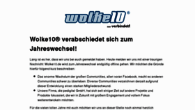 What Wolke10.de website looked like in 2012 (11 years ago)