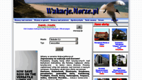 What Wakacjemorze.pl website looked like in 2012 (11 years ago)