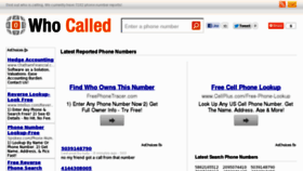 What Whocalled.net website looked like in 2012 (11 years ago)