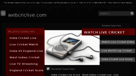 What Webcriclive.com website looked like in 2012 (13 years ago)