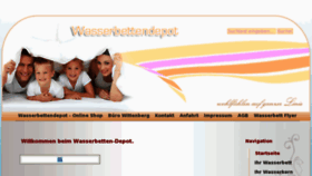 What Wasserbettendepot.de website looked like in 2012 (11 years ago)