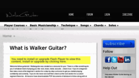 What Walkerguitar.com website looked like in 2013 (11 years ago)