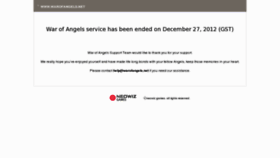 What Warofangels.net website looked like in 2013 (11 years ago)