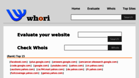What Whori.com website looked like in 2013 (11 years ago)
