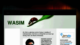 What Wasim.jimdo.com website looked like in 2013 (11 years ago)