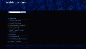 What Webfroze.com website looked like in 2013 (10 years ago)