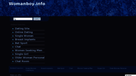 What Womanboy.info website looked like in 2013 (11 years ago)