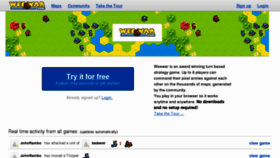 What Weewar.com website looked like in 2013 (11 years ago)