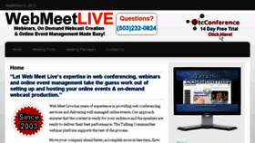 What Webmeetlive.com website looked like in 2013 (10 years ago)